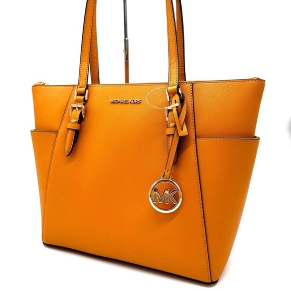 Michael Kors Large Charlotte Tote Bag Cider/Gold - Picture 3 of 12